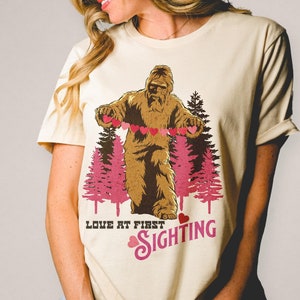 Valentines Day Shirt Unisex, Cryptozoology, Bigfoot, Sasquatch Tee, Hide and Seek, Gift for Girlfriend, Vintage Aesthetic, Valentines Gift