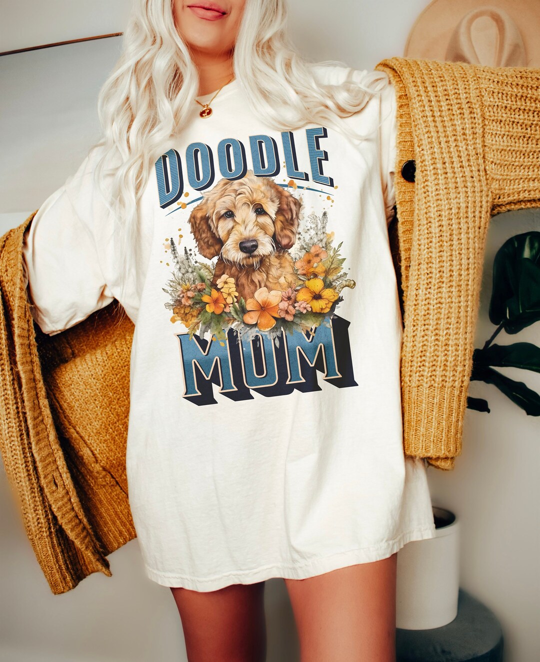 COMFORT COLORS Dog Mom Gifts, Dog Lover Gift, Doodle Shirt ...