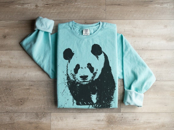 COMFORT COLORS Cute Panda Bear Animal Gift Sweatshirt Cute Animal Pullover Gift for Friend Y2K Clothes Vintage Graphic Sweater Retro Etsy Australia
