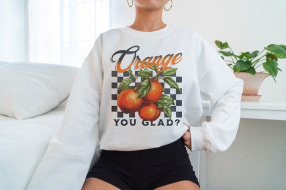 Orange Fruit Sweatshirt Gift for Gardener Summer Unisex Pullover