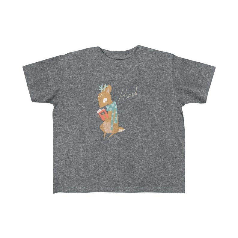Book Loving Kid Deer Lover Tee Toddler Deer Reading Book Kids TShirt