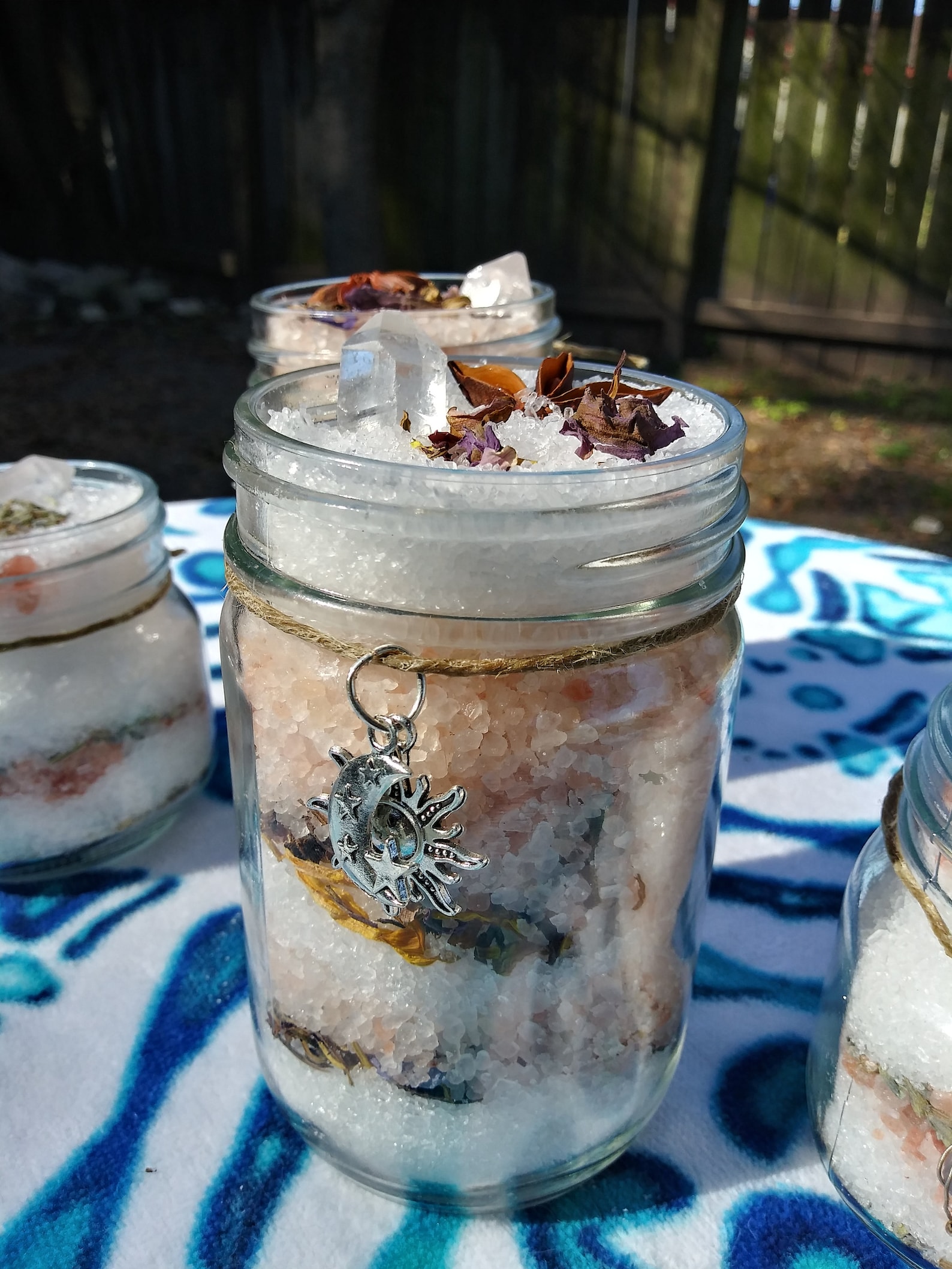 Bath Salts infused with Crystals Etsy