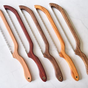 Wooden Bread Knife, Fiddle bread knife, bow bread knife, Walnut, Sourdough Knife, Bread Making, Kitchen Gifts, Christmas Gift