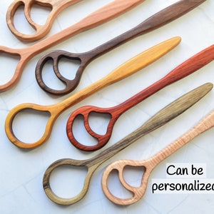 Wooden Dough Whisk, Personalized Sourdough Whisk, Engraved, Two Holes or one Hole, Bread Making, Danish Dough Hook | Christmas Gift