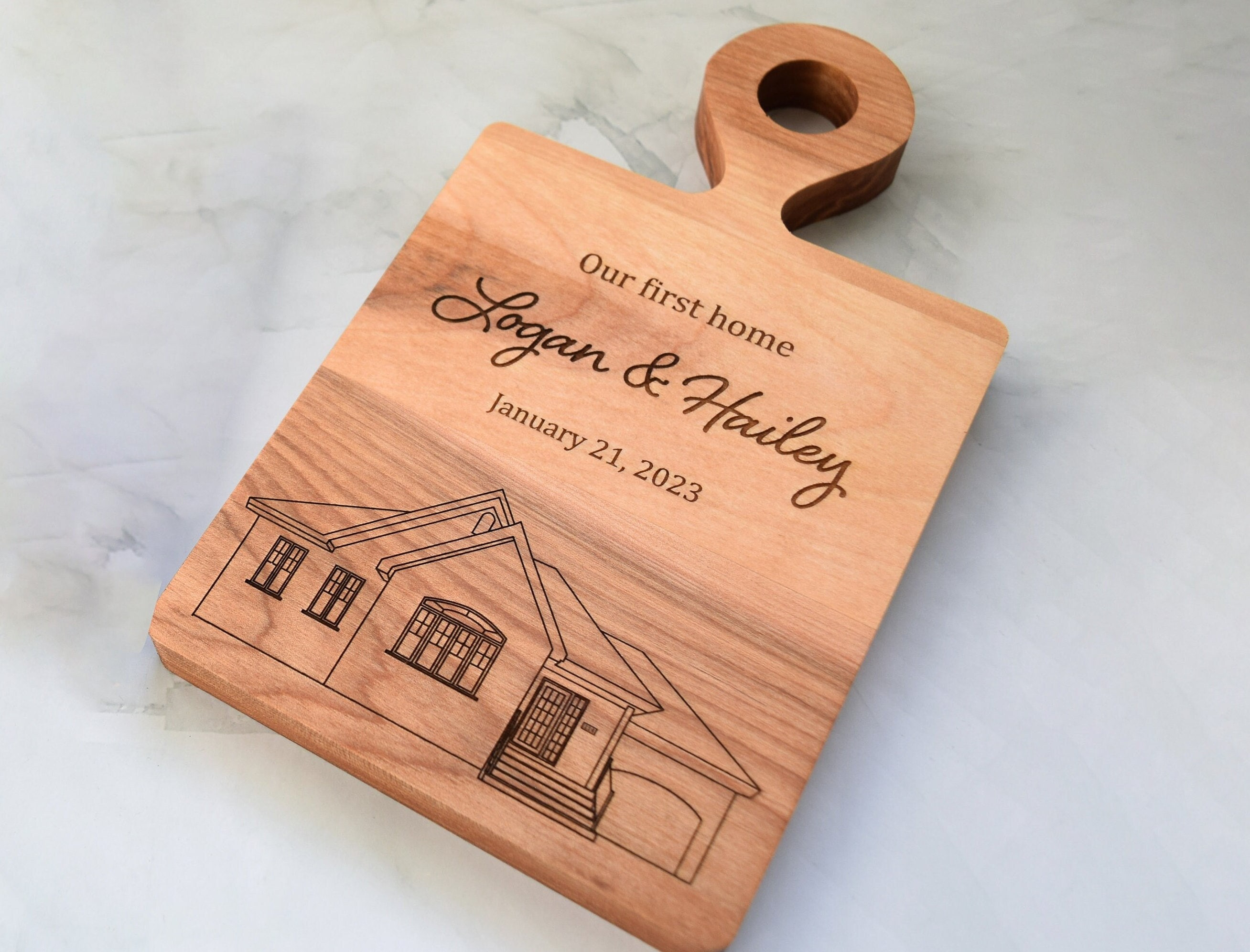 Personalized House Portrait on Wood, Our First Home, Home Sweet Home, Housewarming Gift, Realtor Closing Gift, Home Decor, Christmas Gift