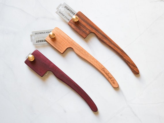 Bread Lame Handle, Retractable Dough Scoring Knife, Exotic wood, Engraving, Bread Making, Gift for Baker, Christmas Gift, Made in Canada