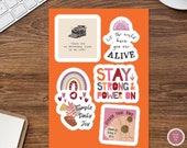 Inspire Everyday | Sticker Sheet | Encourage Yourself | Simple Daily Joy