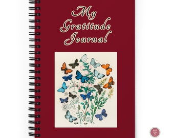 My Gratitude Journal | William Forsell Kirby | Vintage | Butterflies | Dot Journal | Notebook | Journal