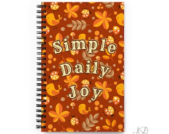 JOURNAL GIFT | Mushroom | Ladybird | Ladybug | Birdie | Spiral Notebook | Fall Inspired