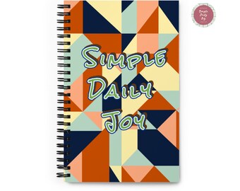 Dotted Spiral Notebook: Geometric Design Dot Grid Journal