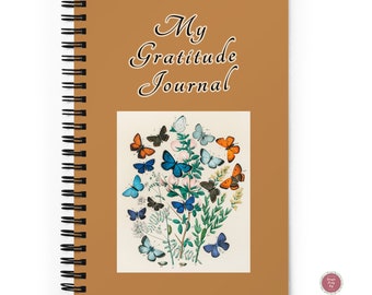 Butterfly Dot Grid Journal: Vintage Illustration, Gratitude Notebook