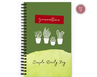 Joy of Plants | Indoor Plants | Plant Lovers Gift | Spiral Notebook | Dotted Grid Journal