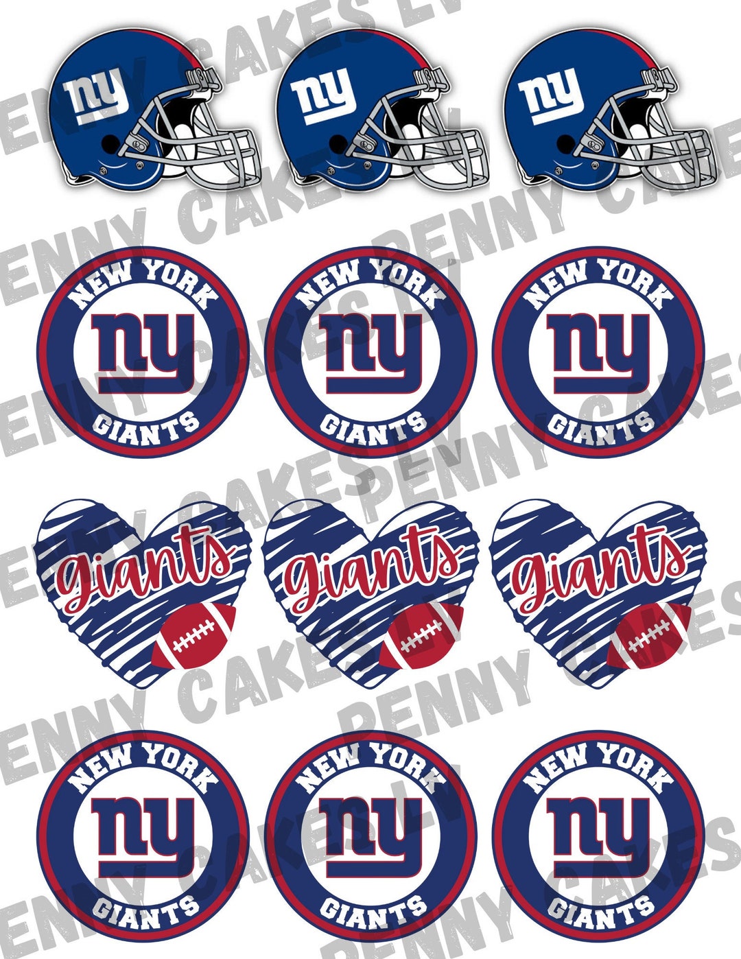 NFL Cupcake Toppers Printable - Etsy