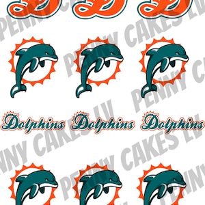 Miami Dolphins Cupcake Toppers Printable