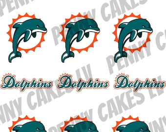 Miami Dolphins Cupcake Toppers Imprimable