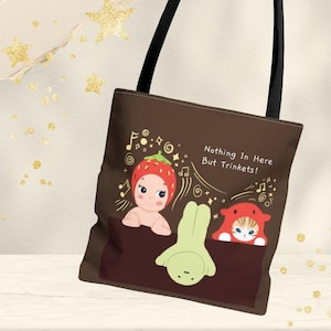 Bolso tote Sonny Angel Smiksi / Bolsa sorpresa con baratijas / Solo contiene baratijas / Regalo de coleccionista kawaii / Bolso marrón con estética adorable imagen 1
