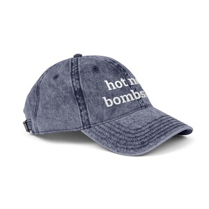 Hot New Bombshell Hat | Love Island Embroidered Cap | Vintage Washed Dad Hat | Reality TV Gift | Funny Embroidered Hat image 5