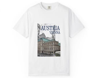 Vienna Austria Graphic T-Shirt, Vienna Opera House Illustration Tee, Austria Souvenir Shirt, Architectural Top, European Music City Gift