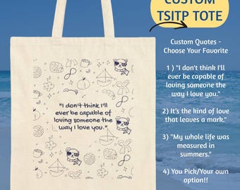Custom TSITP Tote Bag | The Summer I Turned Pretty Quote Bag | Cousins Beach Gift | Belly Conrad | Jenny Han BookTok | Beach Reader Bag