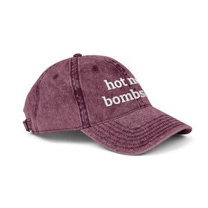 Hot New Bombshell Hat | Love Island Embroidered Cap | Vintage Washed Dad Hat | Reality TV Gift | Funny Embroidered Hat image 7