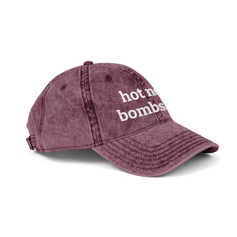 Hot New Bombshell Hat | Love Island Embroidered Cap | Vintage Washed Dad Hat | Reality TV Gift | Funny Embroidered Hat image 7