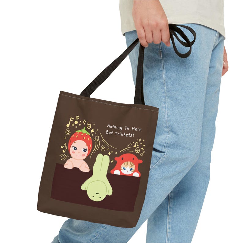 Bolso tote Sonny Angel Smiksi / Bolsa sorpresa con baratijas / Solo contiene baratijas / Regalo de coleccionista kawaii / Bolso marrón con estética adorable imagen 3
