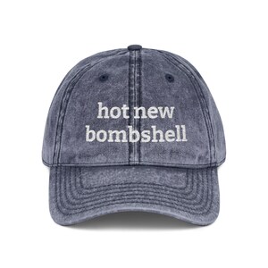 Hot New Bombshell Hat | Love Island Embroidered Cap | Vintage Washed Dad Hat | Reality TV Gift | Funny Embroidered Hat image 2