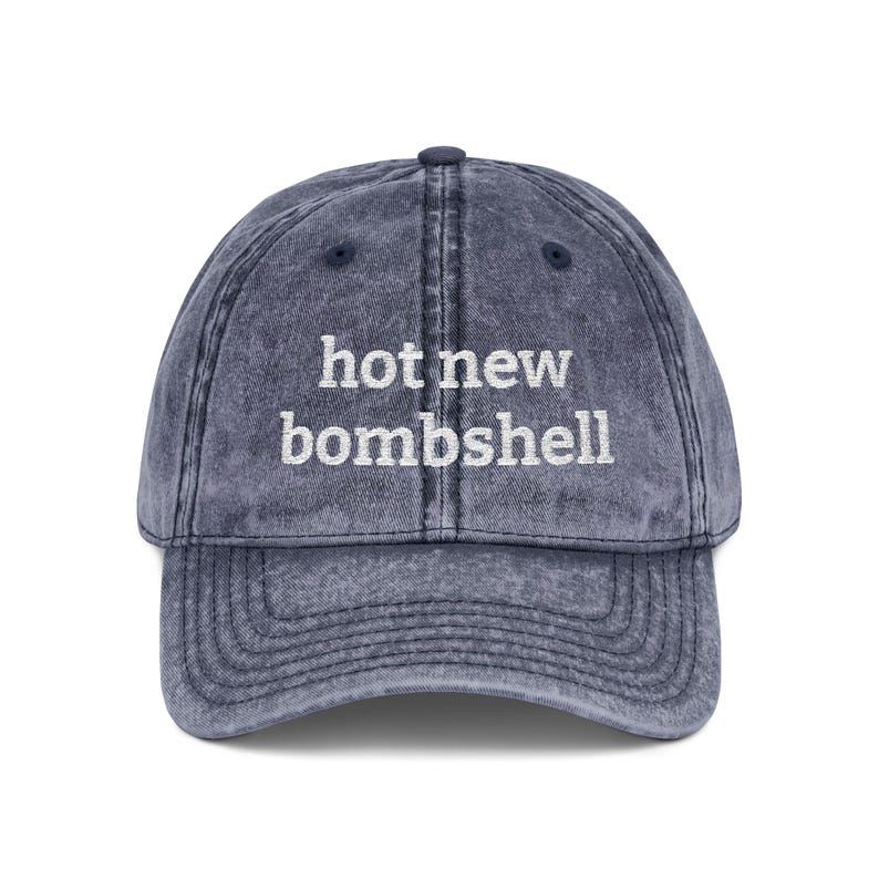 Hot New Bombshell Hat | Love Island Embroidered Cap | Vintage Washed Dad Hat | Reality TV Gift | Funny Embroidered Hat image 2