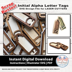 ScrapBuster! Initial Alpha Letter Tags