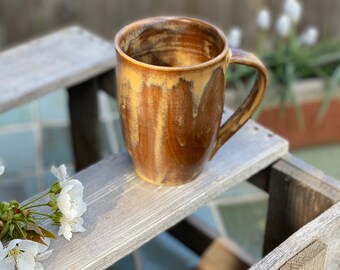 Tall Caramel Ceramic Mug