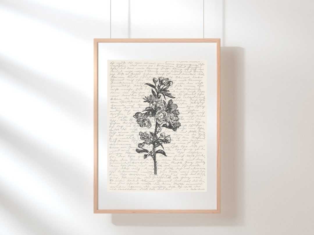 Apple Blossom Wall Art Tree Wall Art Apple Blossom Poster Etsy