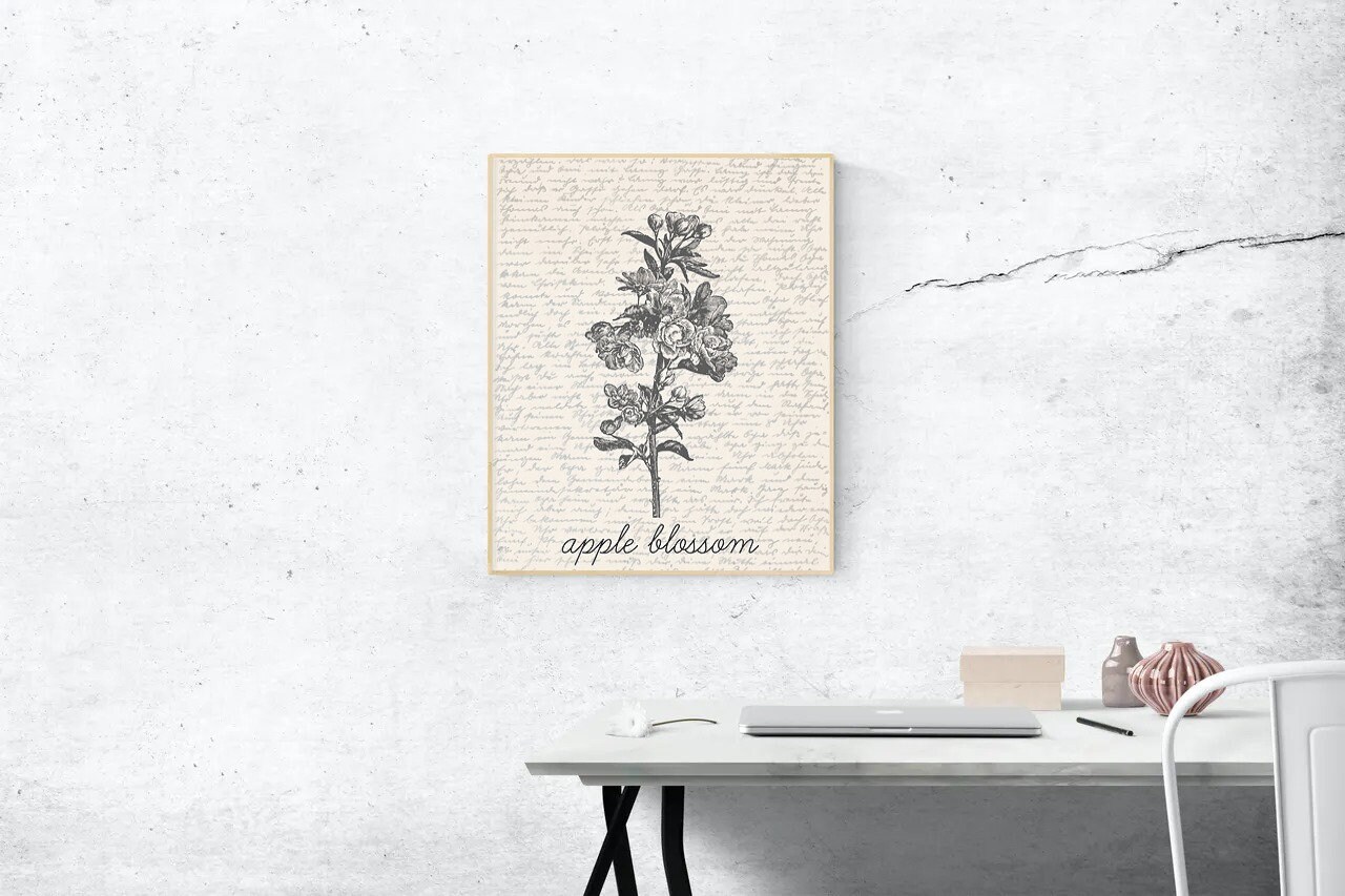 Apple Blossom Wall Art | Tree Wall Art | Apple Blossom Poster ...