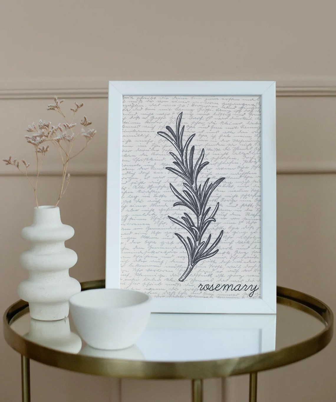 Rosemary Wall Art Herb Wall Art Rosemary Poster Rosemary Etsy