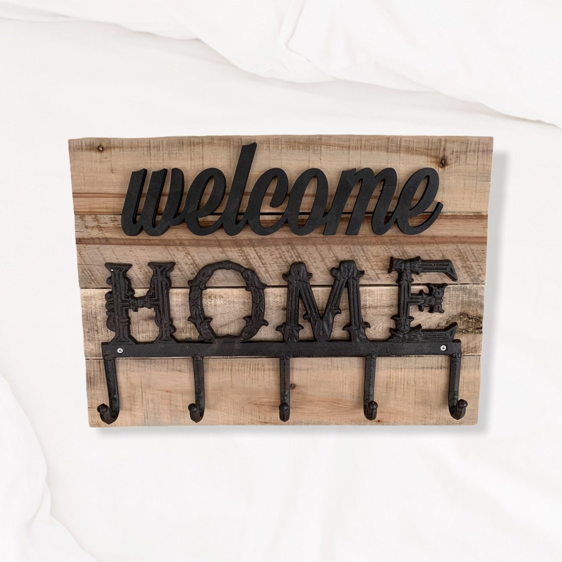 Home with Key holder Hooks/ home key wall Etsy