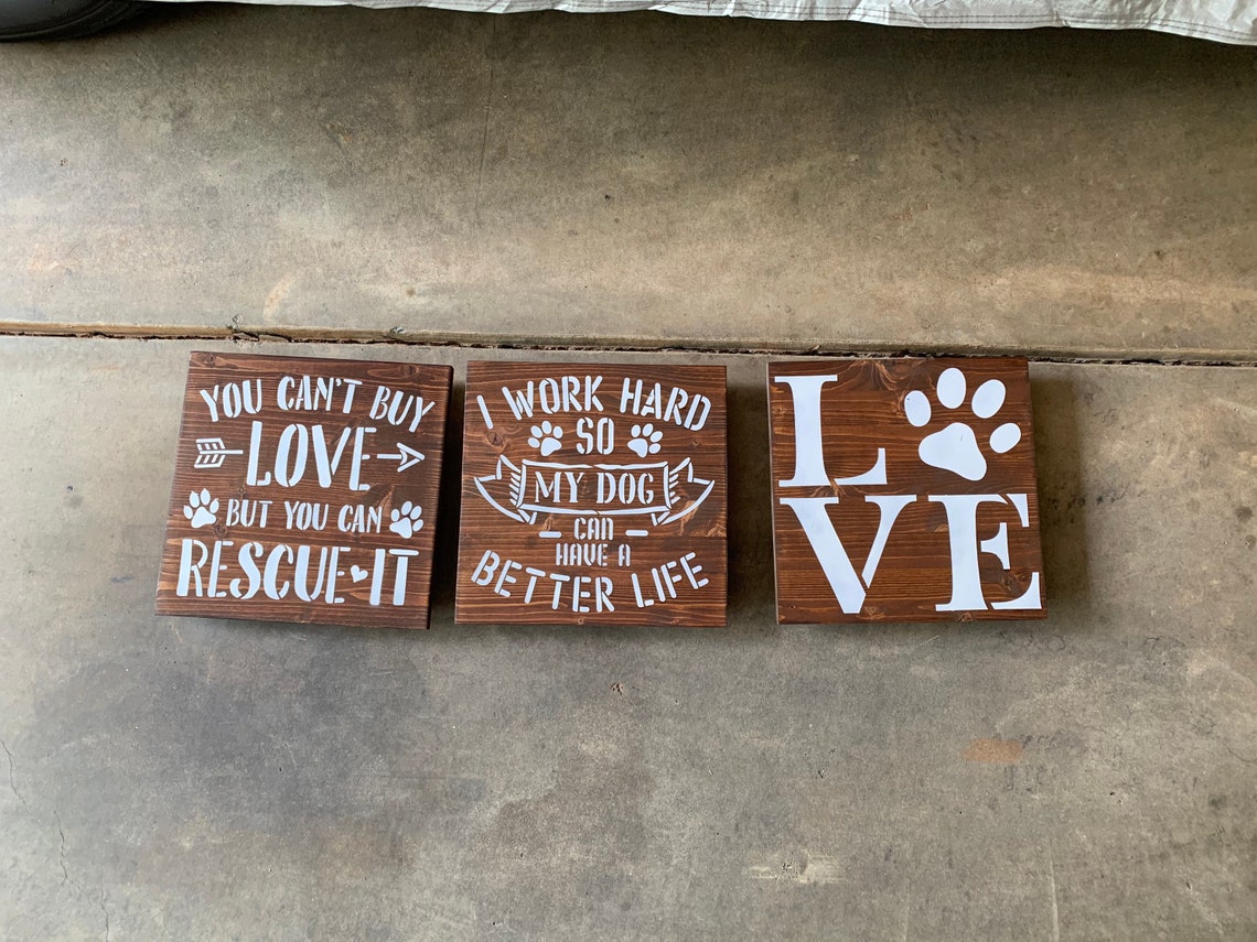 Dog Hanging Signs/ Home Decor Dog Wall Hangings/ Dog Signs/Dog Etsy