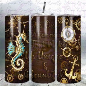 20oz Tumbler| Seahorse|Unique PnG| Beautiful PNG| Mechanical |PnG |Sublimation PNG |Gold| Png |Instant Download |Clock|Digital