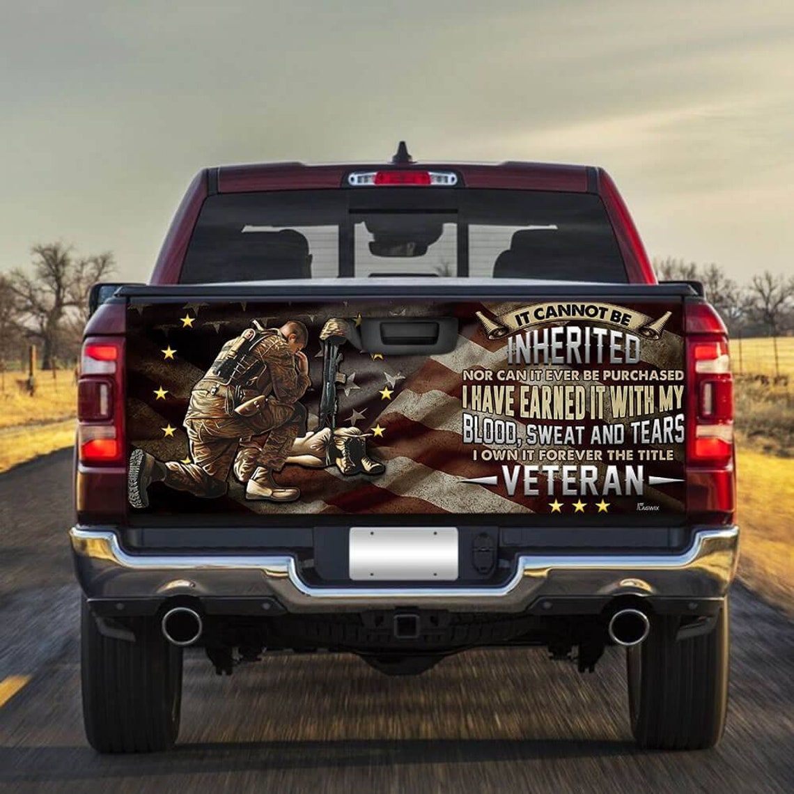 Veteran Memorial Military Wraps Truck Tailgate Vinyl Large Etsy