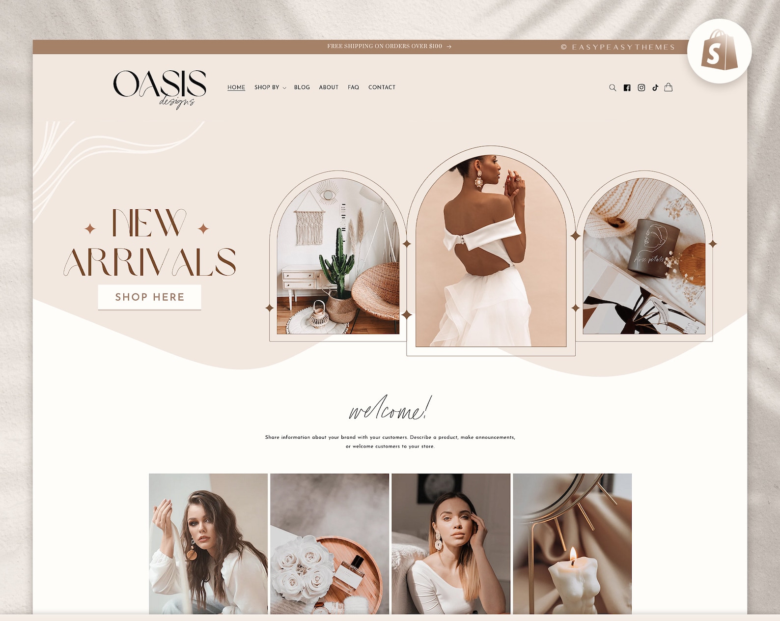 Boho Shopify Theme Shopify Theme Template 2.0 Boutique Etsy