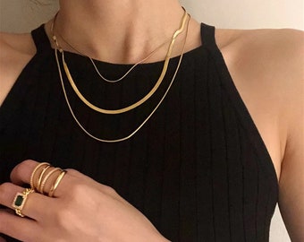 Arrow Point Herringbone Necklace Rope Necklace Paperclip Necklace