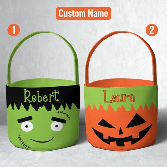 Personalized Halloween Fabric Basket