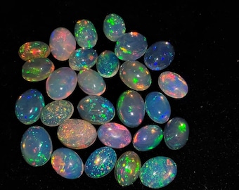 AAA+++ Top Quality Natural Ethiopian Opal Cabachon | Gemstone for Jewelry Making | Opal Cabochon | Welo Fire Opal | White Opal Cabs