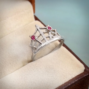 Spider Web Ring,925 Sterling silver cobweb ring, spiderweb ring, Gothic, Wicca, pagan, spider jewellery, Halloween Rings, spider jewelry