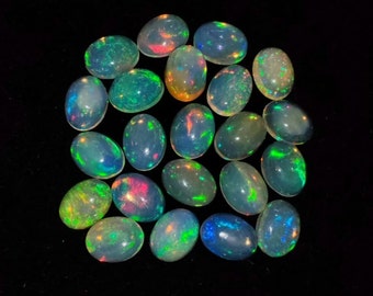 AAA+++ Top Quality Natural Ethiopian Opal Cabachon | Making Jewelry | Opal Cabochon | White Opal | Natural White Opal | Fire Opal