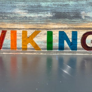 Handmade Viking glass advertising signs