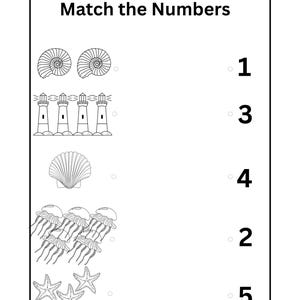Match the Numbers Worksheet + Age 3-4yrs + Fun Activity + Learning - Etsy