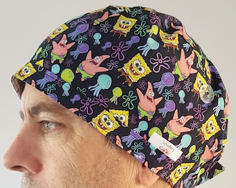 Cartoon Surgical Scrub Cap and Chemo Hat