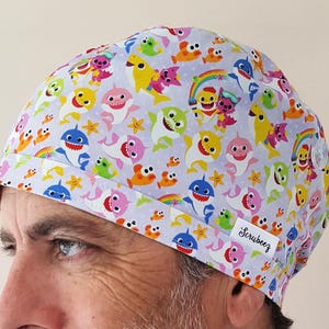 Bonnet de gommage chirurgical Baby Sharks