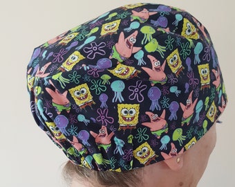 No-Ties Cartoon Surgical Scrub Cap