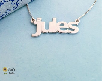 Small Sterling Silver Name Necklace - Jules Style