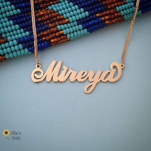 Script Name Necklace in 14K Yellow Gold  - Order Any Name